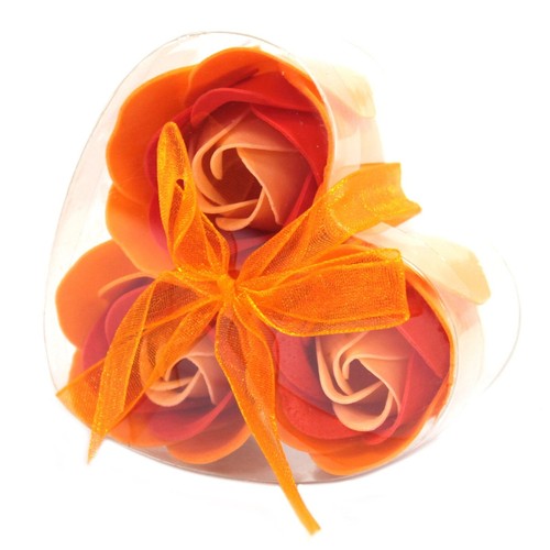 Set soap flower heart box - set,